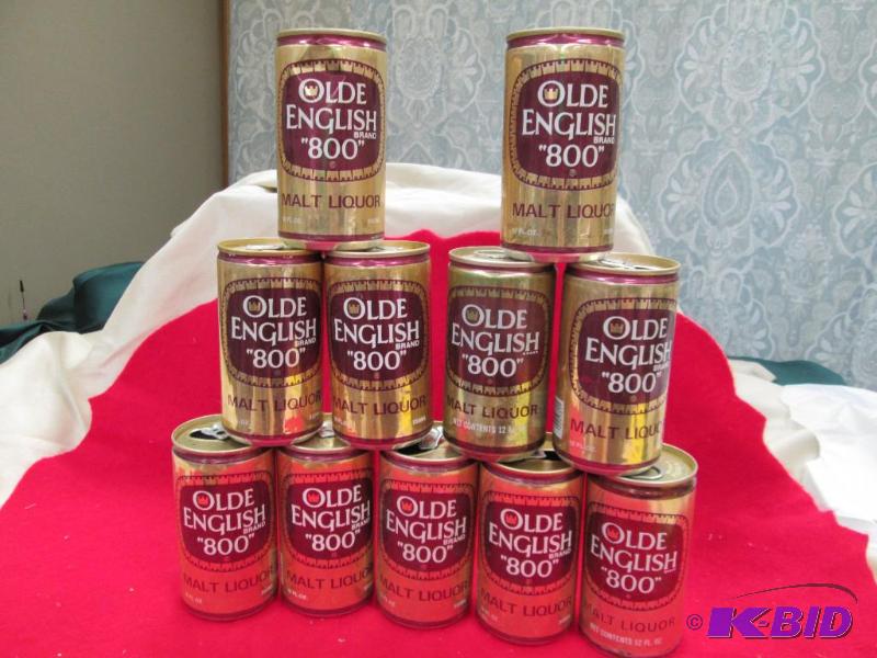 lot 417 image: Qty 11 OLDE English bound 800 Malt Liquor Bli...