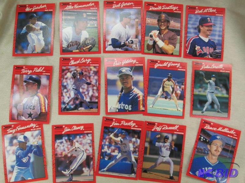 lot 47 image: Qty 15 Donruss 90 cards Rangers Jeff Russell-...
