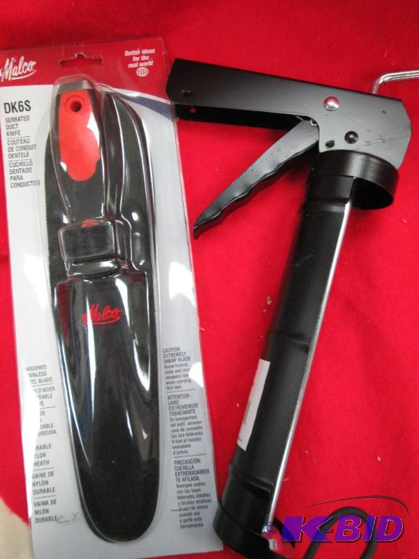 lot 59 image: Qty 2 Malco DK6S Serrated duct knife and case...