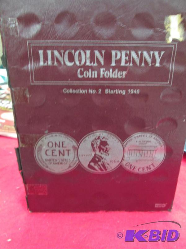 lot 7 image: Lincoln Penny coin folder...