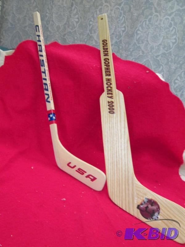 lot 79 image: Qty 2 Golden Gopher Hockey 2000 hockey stick,...