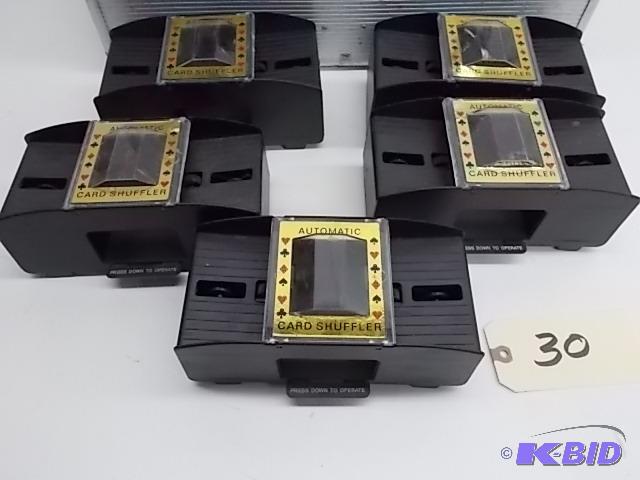 (5) Card Shufflers with Case...