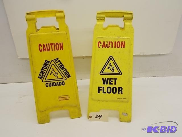 (2) Caution Wet Floor Signs...