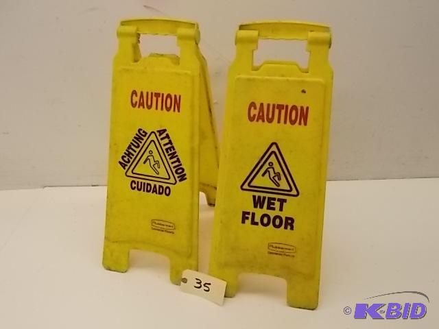 (2) Caution Wet Floor Signs...