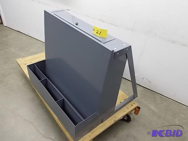 lot 21 image: Tennsco Wall Mount Shop Desk, 30" x 35&q...