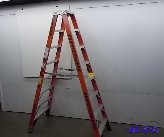 lot 23 image: Werner 8" Fiberglass Step Ladder, 2-Side...