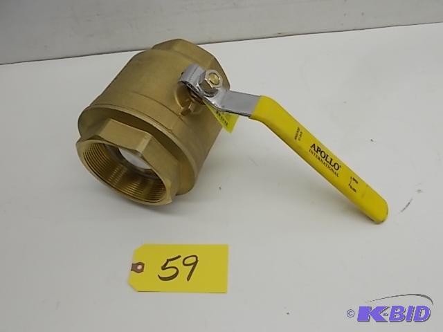 lot 59 image: Apollo 4" Brass Ball Valve, New, Grainge...
