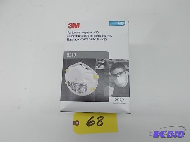 lot 68 image: (20) 3M 8210 N95 Particulate Respirators, New...