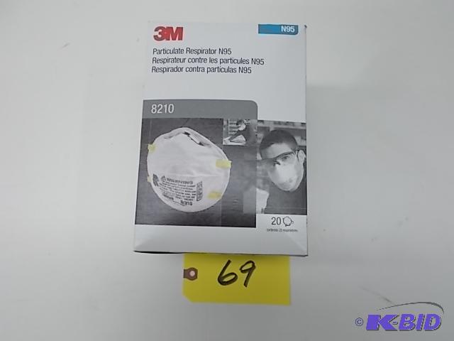 lot 69 image: (20) 3M 8210 N95 Particulate Respirators, New...