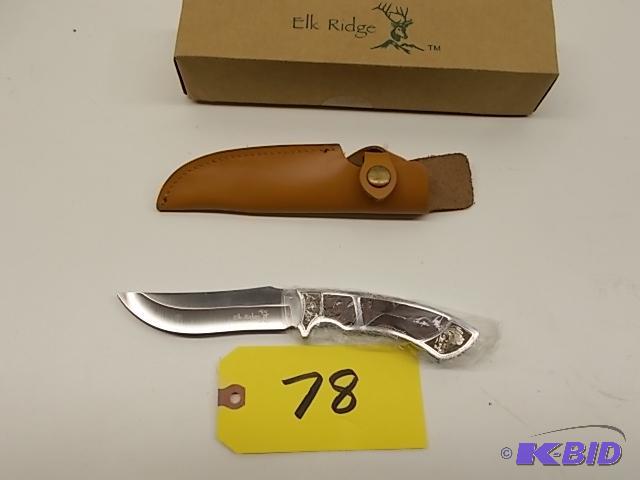 lot 78 image: Elk Ridge ER-139 Hunting Knife, New...