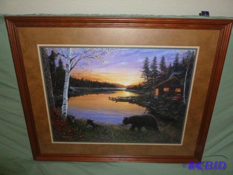 Beautiful Large Ervin Molnar - Black Bear Sun...