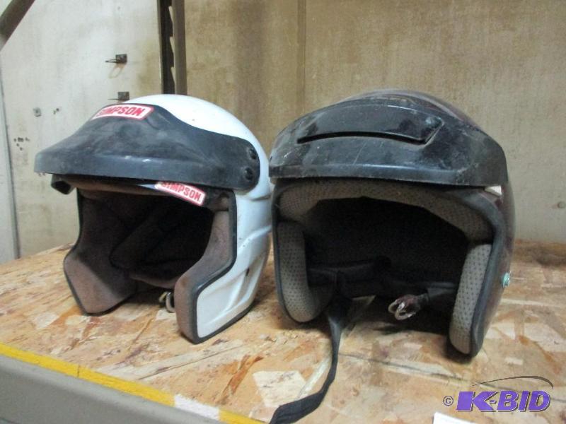 2 motorcycle helmets...