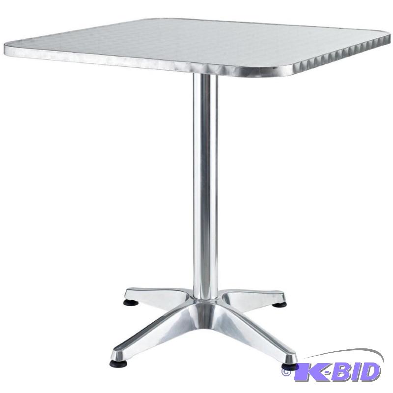 LexMod Strata Modern Square Aluminum IndoorOutdoor Table