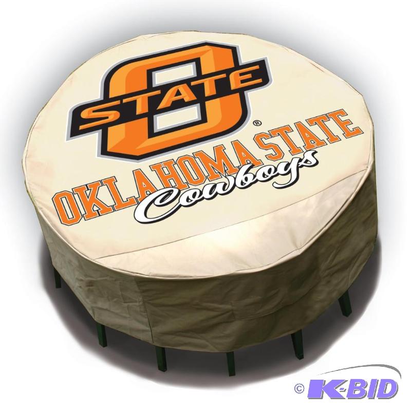 Backyard Basics Oklahoma State Round Table Cover