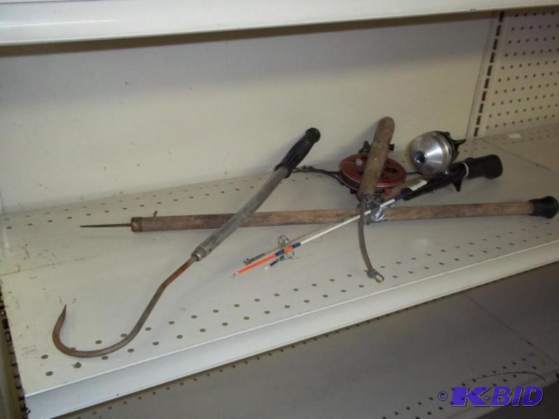 Ice fishing poles with Gaff...