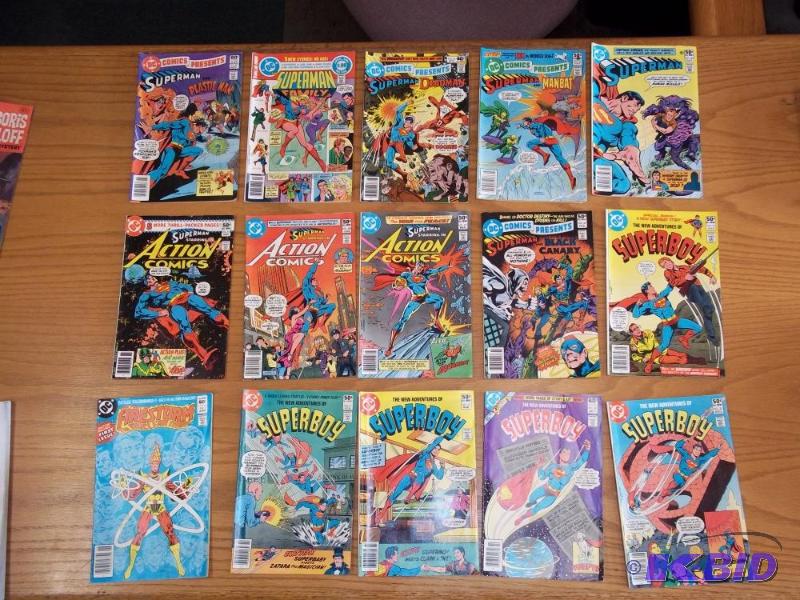 15 Assorted comic books, Superman, Super boy ...