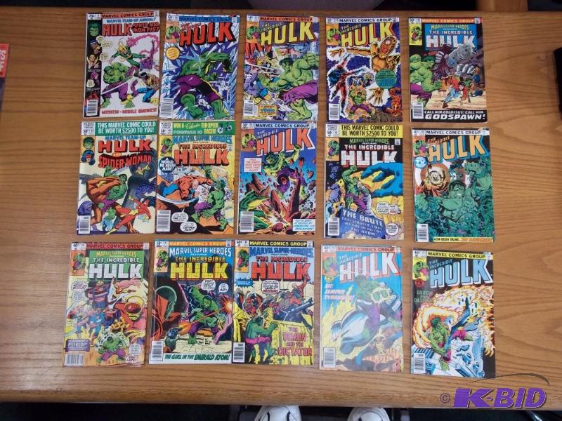 15 Assorted comic books, The Incredible Hulk,...
