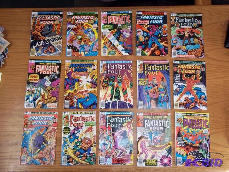 15 Assorted comic books, Fantastic Four, Marv...