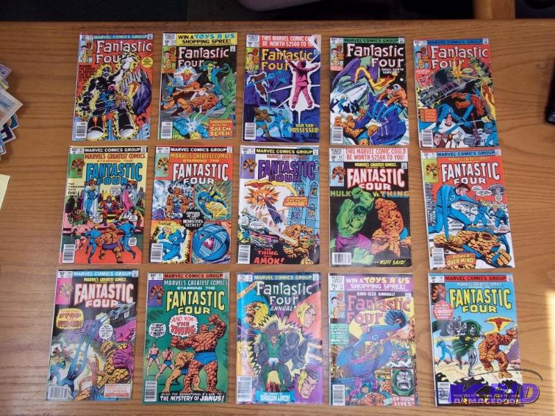 15 Assorted comic books, Fantastic Four, Marv...