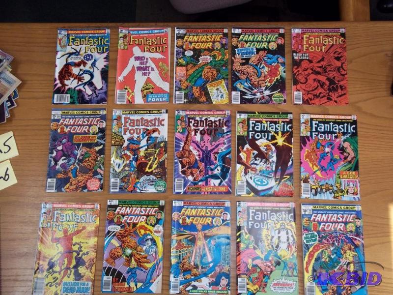 15 Assorted comic books, Fantastic Four, Marv...