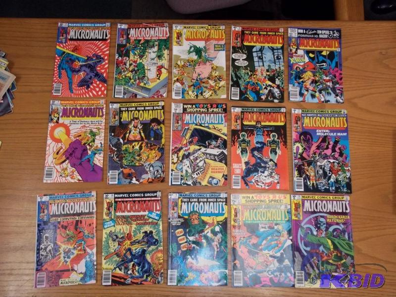 15 Assorted comic books, Micronauts, Marvel c...