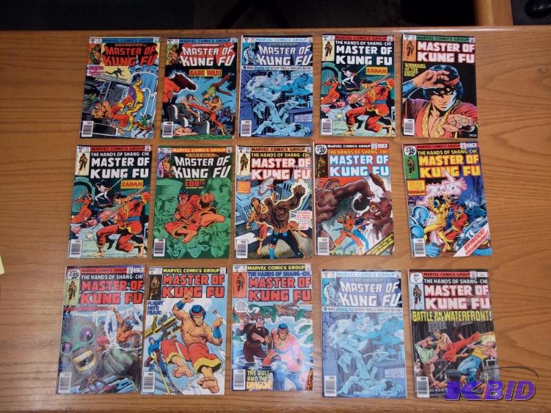 15 Assorted comic books, Masters of Kung Fu, ...