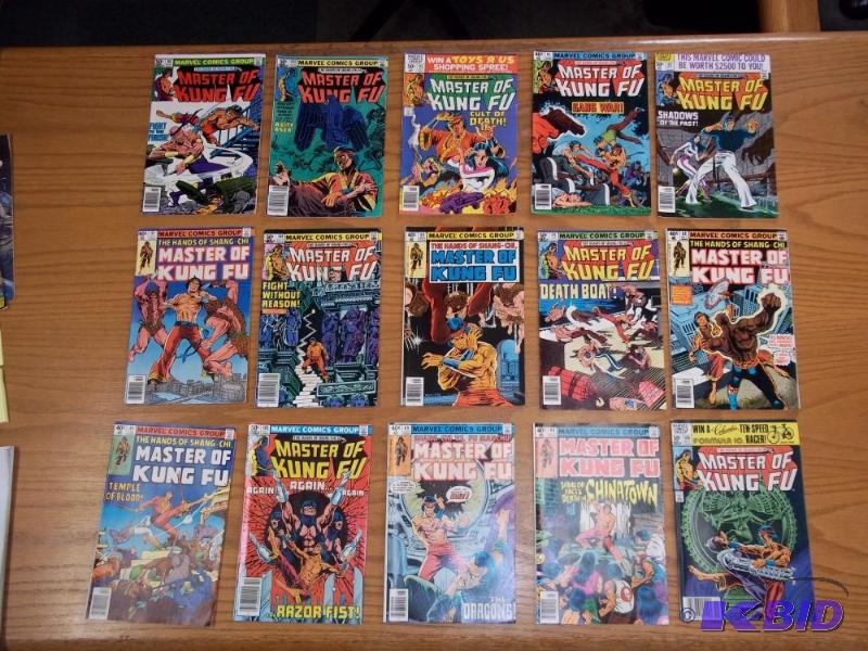 15 Assorted comic books, Masters of Kung Fu, ...