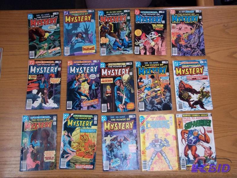 15 Assorted comic books, The House of Mystery...