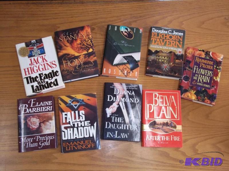 9 hard cover books...