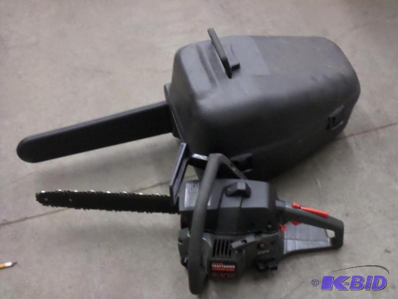 lot 18 image: Craftsman 14" Chainsaw With Case, Runs...