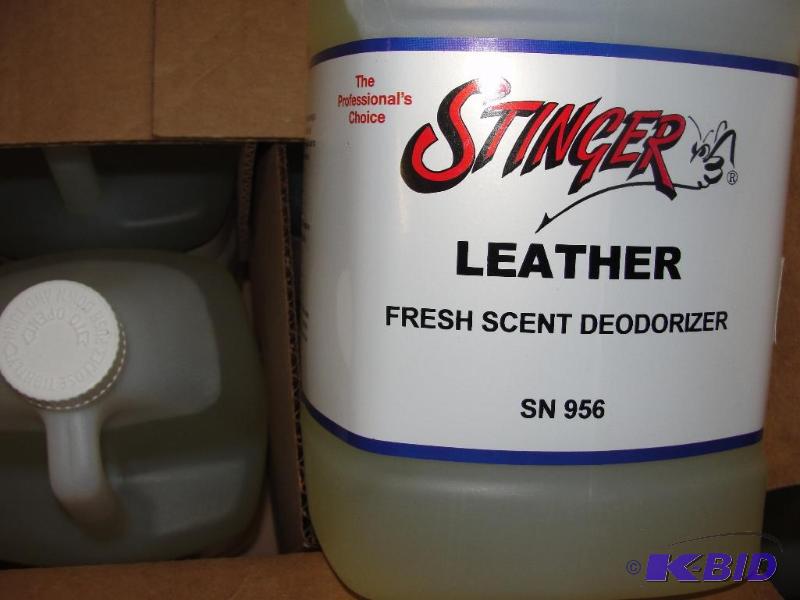 lot 27 image: Case of 4 - 1 gal. jugs Leather deodorizer&nb...