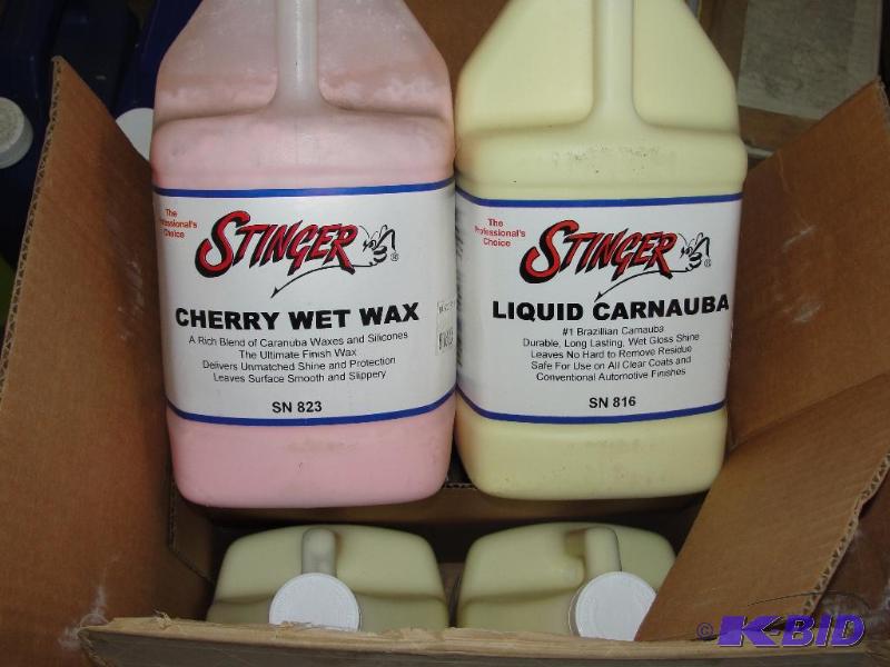 lot 31 image: 3 gals. Liquid Carnuba  1 gal. Cherry We...
