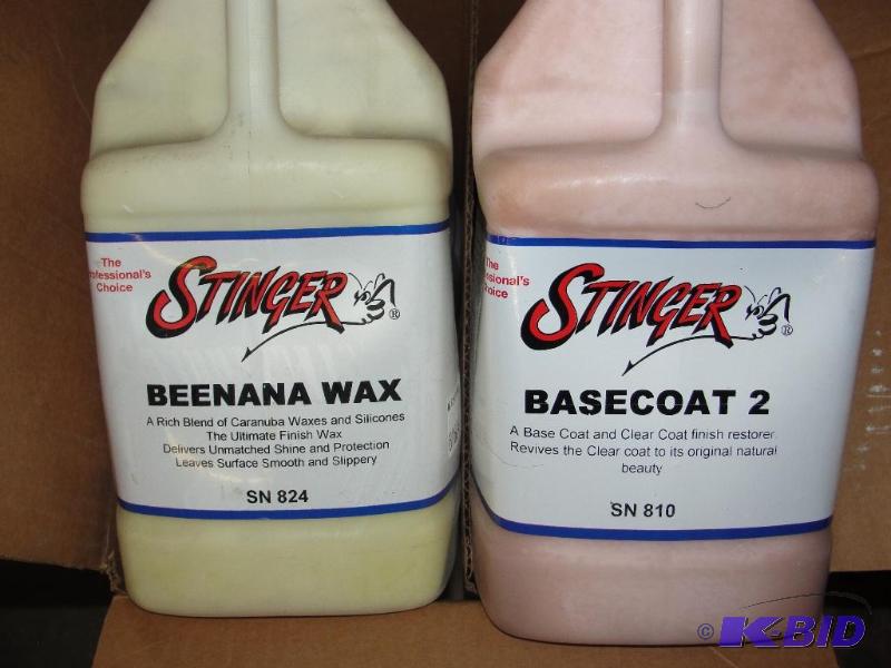 lot 34 image: 1 gal. Beenana Wax, 3 gal. Basecoat 2...