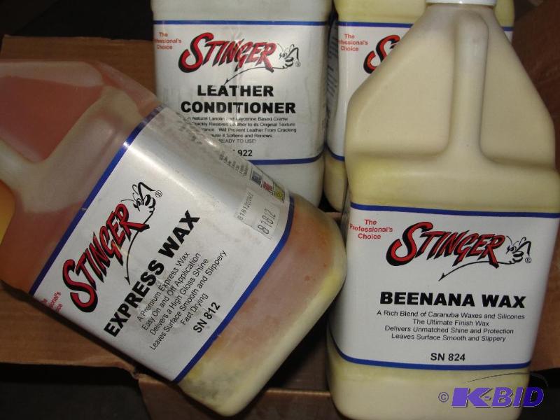 lot 35 image: 1 gal. Express Wax, 1 gal. Leather Conditione...