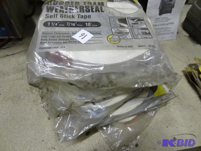 lot 16 image: Rubber foam weather seal. 5 packs...