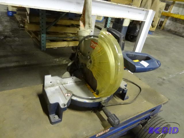 lot 26 image: Ryobi TS1342 miter saw. 10"...