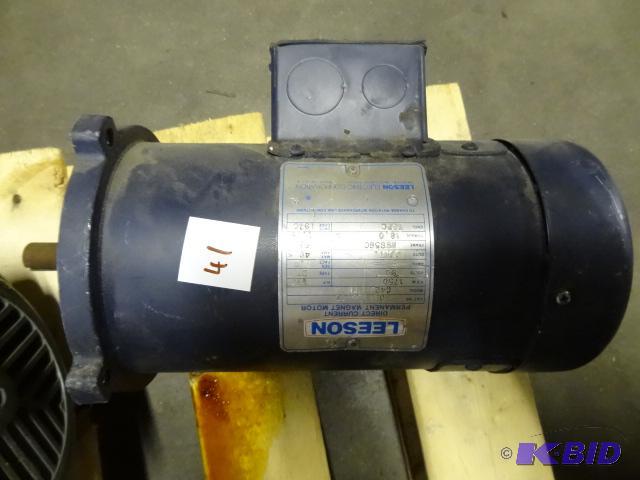 lot 41 image: Leeson DC motor. 90 volt. 1750 RPM. 12 HP....