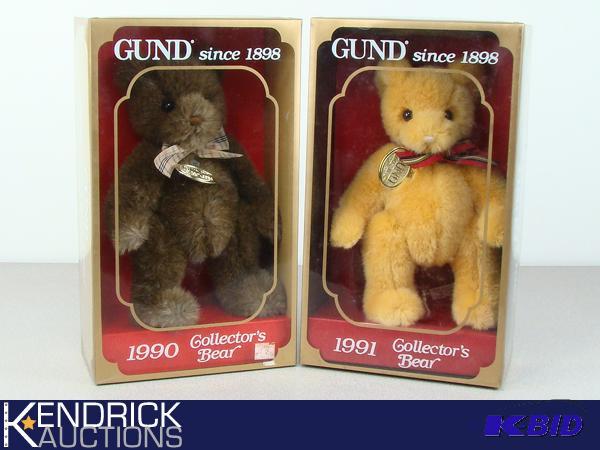 New in Box 1990, and 1991 Gund Collectors Plush Bears