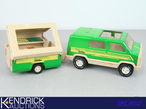 tonka van and pop up camper