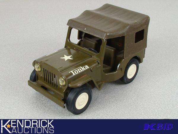 Vintage Tonka Military Jeep with Removable Hard Top