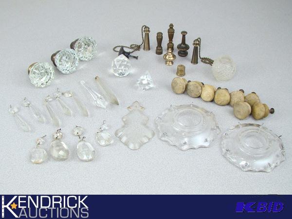 AntiqueVintage Crystal, Metal, and Wood Hardware