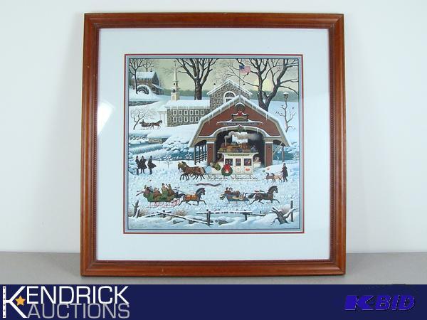 1987 Signed, and Numbered Print of Twas the Night Before Christmas by Charles Wysocki