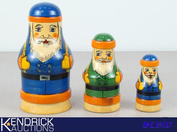 Russian Wood Nesting Santa Doll