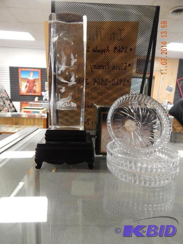 lot 19 image: coasters and crystal