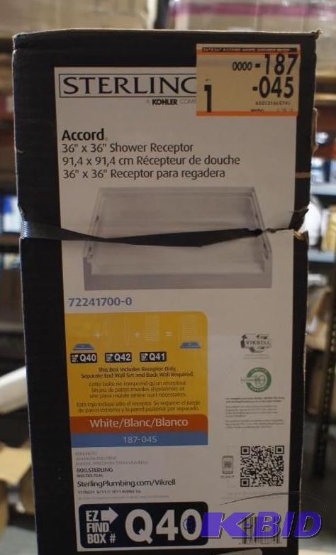 lot 12 image: New Sterling Accord Shower Receptor. # Q40. D...