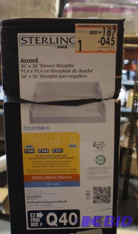 lot 13 image: New Sterling Accord Shower Receptor. # Q40. D...