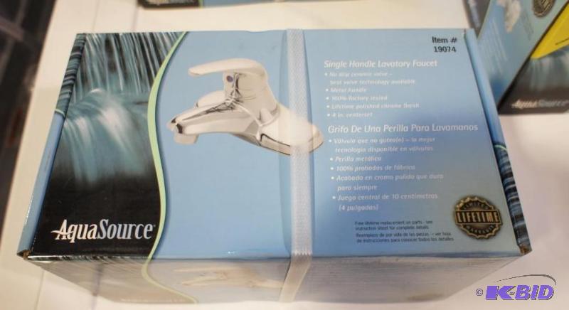 lot 17 image: New Aqua source single handle lavatory faucet...