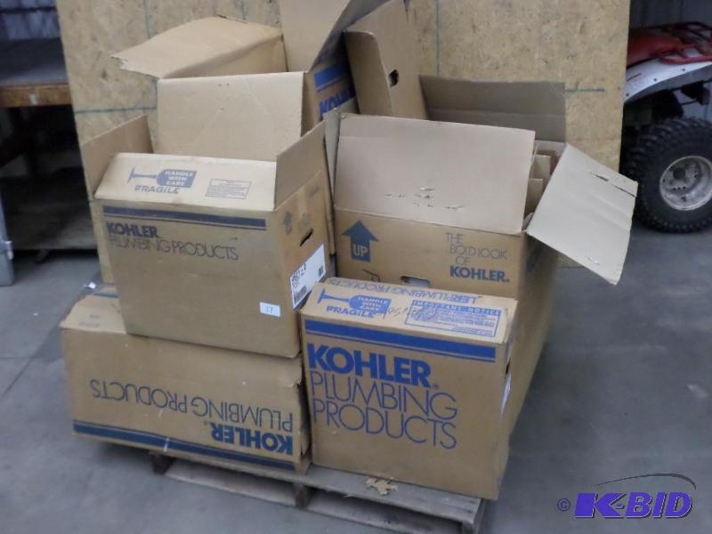 Pallet Of Unused Kohler Toilet Tanks, (1) Unu...