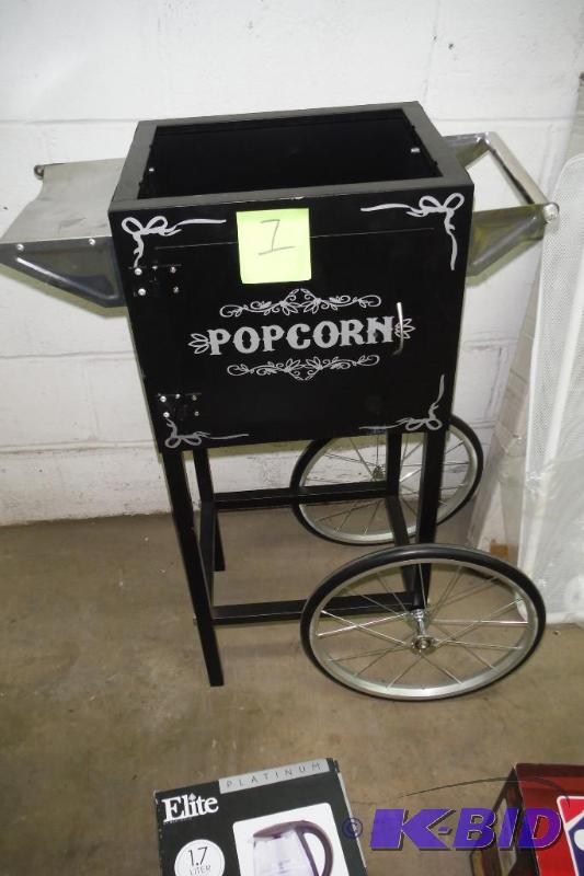 Popcorn cart on wheels, cart only