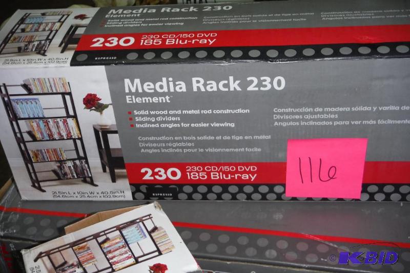 Atlantic media rack 230